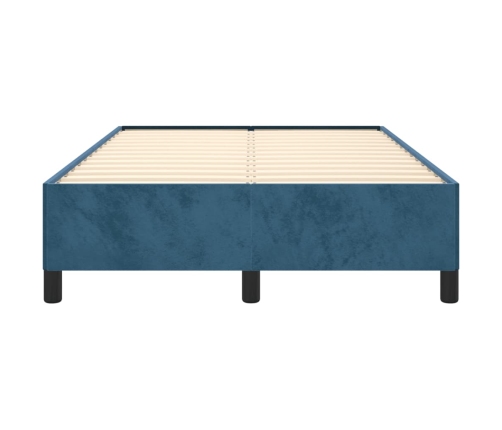 vidaXL Estructura de cama terciopelo azul oscuro 120x190 cm