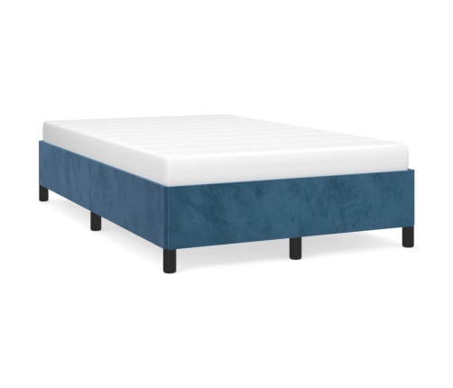 vidaXL Estructura de cama terciopelo azul oscuro 120x190 cm