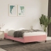 Estructura de cama sin colchón terciopelo rosa 120x190 cm