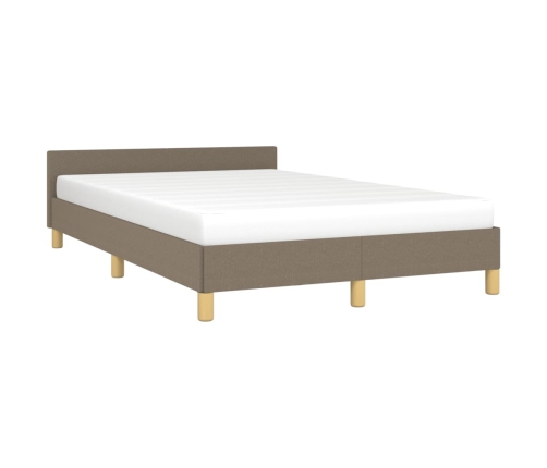 Estructura de cama sin colchón tela gris taupe 120x190 cm