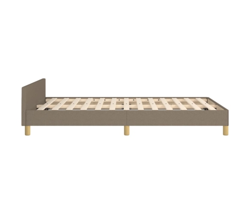 Estructura de cama sin colchón tela gris taupe 120x190 cm