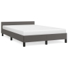 vidaXL Estructura cama con cabecero cuero sintético gris 120x190 cm