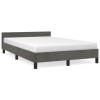 Estructura de cama sin colchón terciopelo gris oscuro 120x190cm