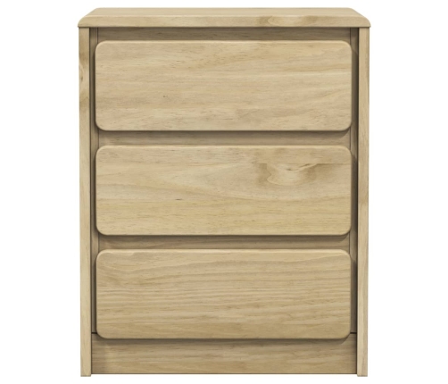 Mesita de noche SAUDA madera de pino maciza roble 44x35x56 cm