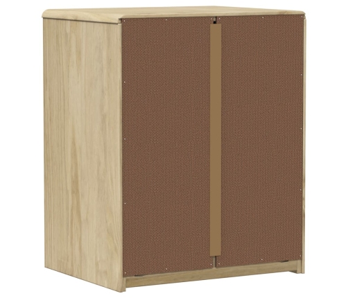 Mesita de noche SAUDA madera de pino maciza roble 44x35x56 cm