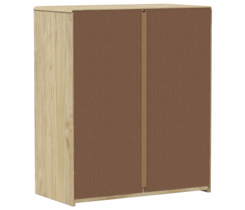 Cajonera SAUDA madera maciza de pino color roble 76,5x39x91 cm