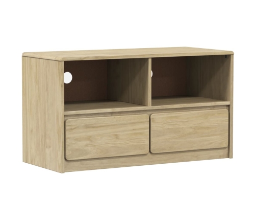 Mueble de TV SAUDA madera maciza pino color roble 99x43x55 cm