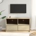 Mueble de TV SAUDA madera maciza pino color roble 99x43x55 cm