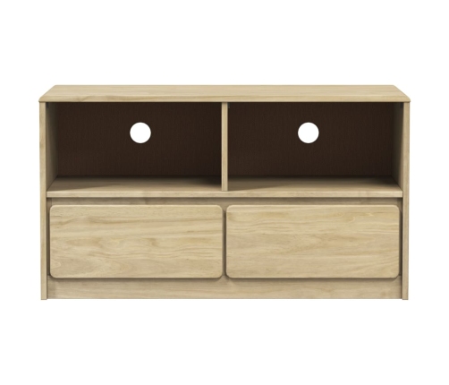 Mueble de TV SAUDA madera maciza pino color roble 99x43x55 cm