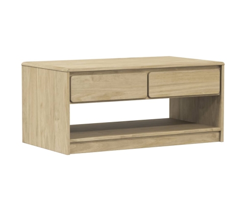 Mesa de centro SAUDA madera maciza pino color roble 99x55x45 cm