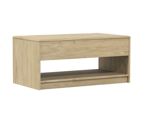 Mesa de centro SAUDA madera maciza pino color roble 99x55x45 cm