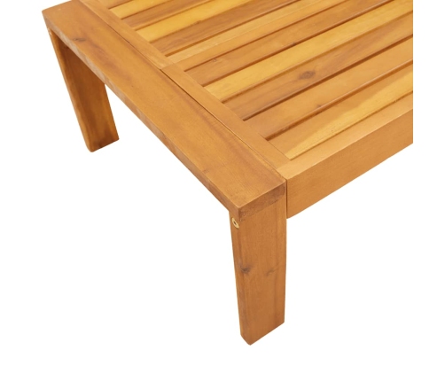 Mesa de jardín madera maciza de acacia 100x50x27 cm