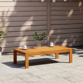 Mesa de jardín madera maciza de acacia 100x50x27 cm