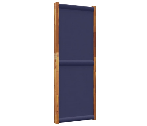 Biombo divisor de 3 paneles azul oscuro 210x180 cm