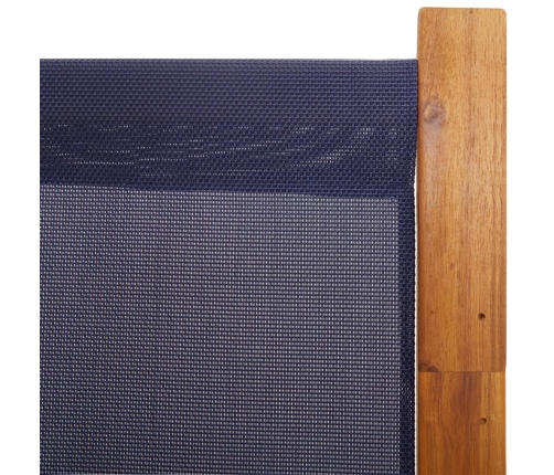 Biombo divisor de 3 paneles azul oscuro 210x180 cm