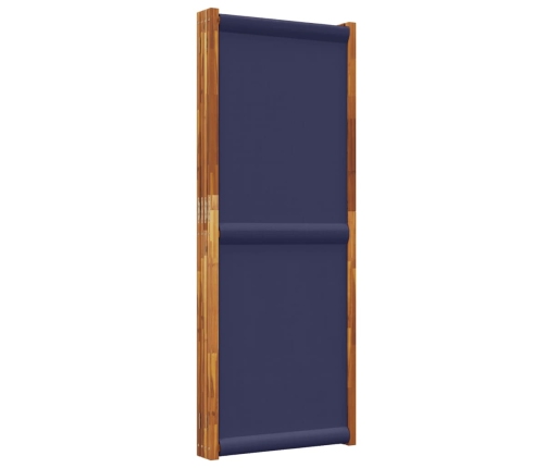 Biombo divisor de 4 paneles azul oscuro 280x180 cm