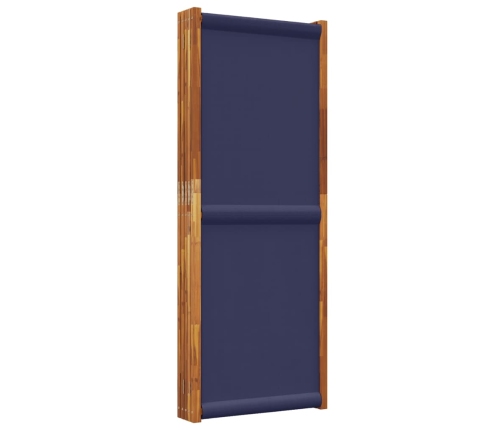 Biombo divisor de 5 paneles azul oscuro 350x180 cm