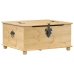 Caja de almacenaje Corona madera maciza de pino 90x78x45 cm