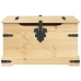 Caja de almacenaje Corona madera maciza de pino 78x78x45 cm