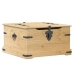 Caja de almacenaje Corona madera maciza de pino 78x78x45 cm