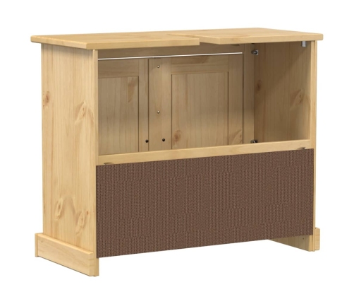 Mueble de lavabo de baño Corona madera maciza pino 73x33x60 cm