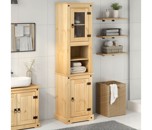 Armario de baño «Corona» madera maciza de pino 50x40x185 cm