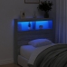 Cabecero de cama con luz LED gris Sonoma 100x17x102 cm