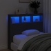 Cabecero de cama con LED negro 120x17x102 cm