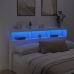 vidaXL Cabecero de cama con LED blanco 180x17x102 cm