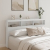 vidaXL Cabecero de cama con LED blanco 180x17x102 cm