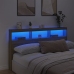 Cabecero de cama con LED roble Sonoma 180x17x102 cm