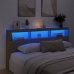 vidaXL Cabecero de cama con luz LED roble Sonoma 200x17x102 cm