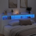 Cabecero de cama con LED blanco 220x17x102 cm