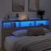 Cabecero de cama con LED roble Sonoma 220x17x102 cm