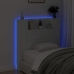 vidaXL Cabecero de cama con luz LED blanco 100x16,5x103,5 cm