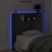 Cabecero de cama con luz LED negro 100x16,5x103,5 cm