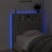 Cabecero de cama con luz LED gris Sonoma 100x16,5x103,5 cm