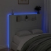 Cabecero de cama con luz LED blanco 120x16,5x103,5 cm