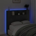 Cabecero de cama con luz LED negro 120x16,5x103,5 cm