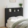 Cabecero de cama con luz LED negro 120x16,5x103,5 cm