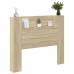 Cabecero de cama con luz LED roble Sonoma 120x16,5x103,5 cm