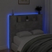 Cabecero de cama con luz LED gris hormigón 120x16,5x103,5 cm