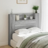 Cabecero de cama con luz LED gris Sonoma 120x16,5x103,5 cm