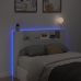 Cabecero de cama con luz LED blanco 140x16,5x103,5 cm