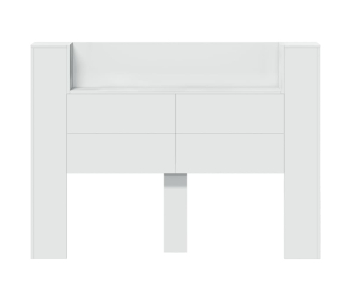 Cabecero de cama con luz LED blanco 140x16,5x103,5 cm