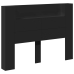 Cabecero de cama con luz LED negro 140x16,5x103,5 cm