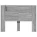 Cabecero de cama con luz LED gris Sonoma 140x16,5x103,5 cm