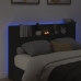 Cabecero de cama con luz LED negro 160x16,5x103,5 cm