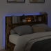 Cabecero de cama con luz LED roble ahumado 160x16,5x103,5 cm