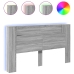 Cabecero de cama con LED gris Sonoma 180x16,5x103,5 cm